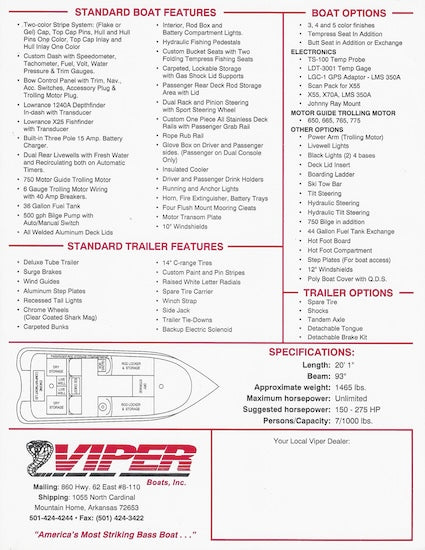 Viper 201D Specification Brochure