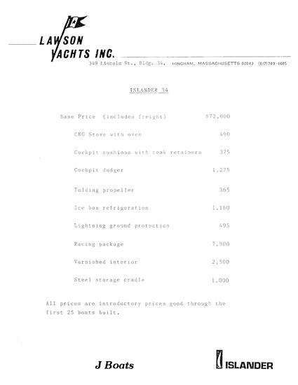 Islander 34 (Perry) Digital Brochure Package