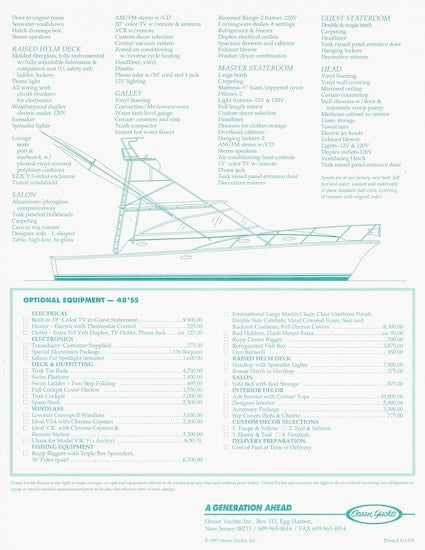 Ocean 48 Sport Fish Brochure