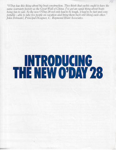 O'Day 28 Launch Brochure