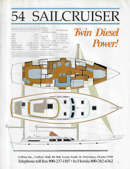 Gulfstar 54 Sailcruiser Brochure