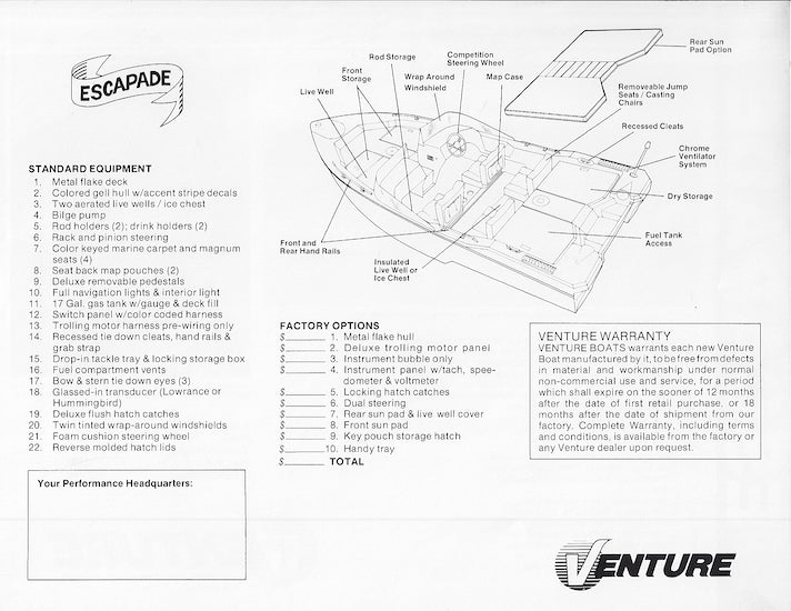 Venture Escapade Brochure