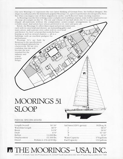 Moorings Beneteau 51 Brochure