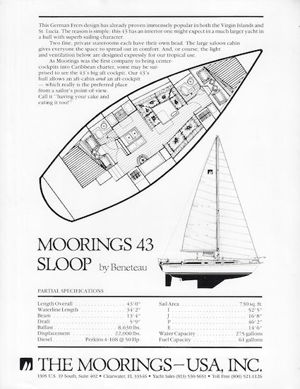 Moorings Beneteau 43 Brochure
