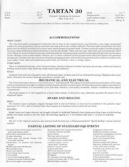 Tartan 30 Brochure