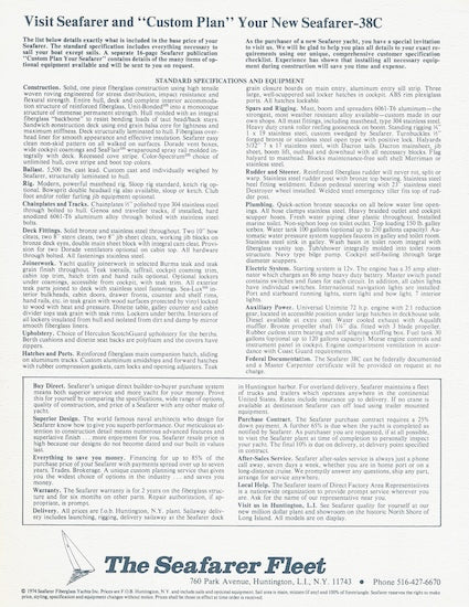 Seafarer 38C Specification Digital Brochure