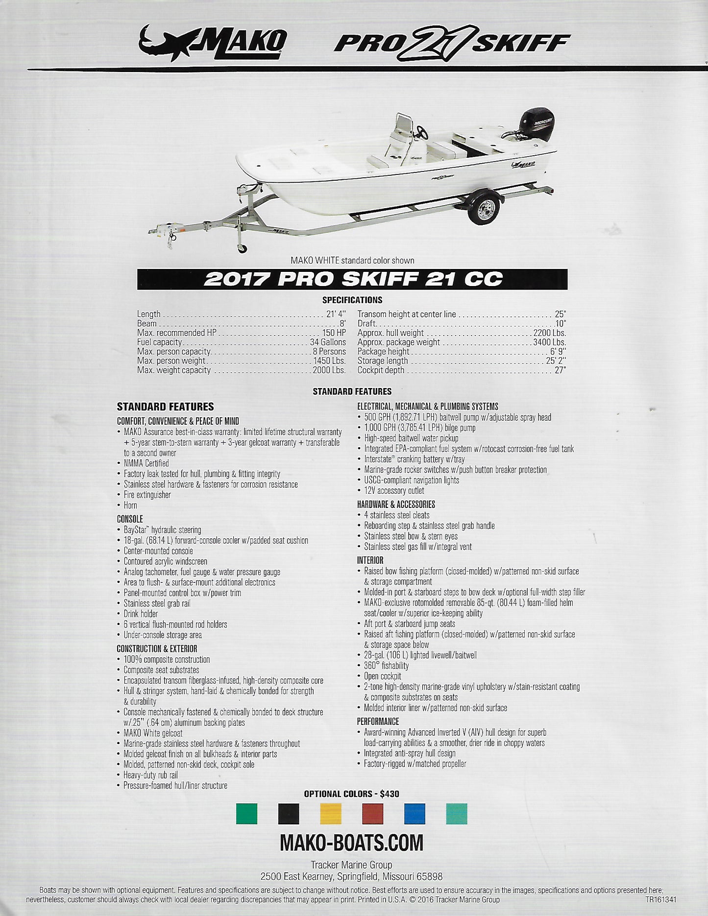 Mako Pro 21 Skiff Brochure