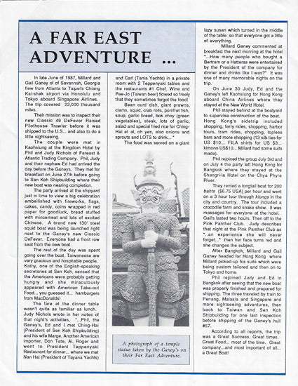Defever Classic Cruiser Newsletter - Fall 1987