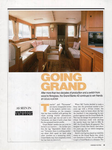 Grand Banks 42 Classic Canadian Yacht Magazine Reprint