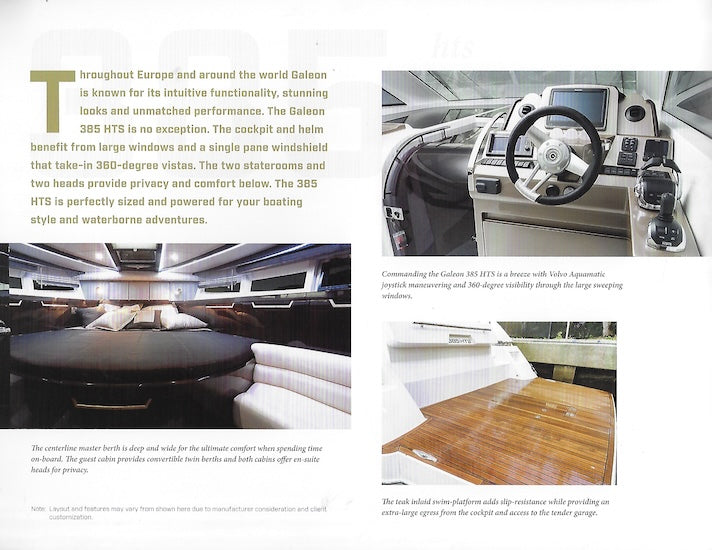 Galeon 385 HTS Specification Brochure