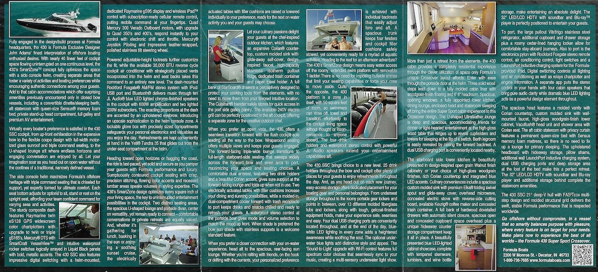 Formula 430 Super Sport Crossover Brochure