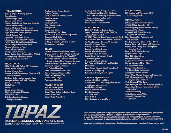 Topaz 40 Express Brochure