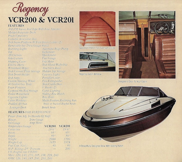 Starfire VCR200 & VCR201 Regency Brochure