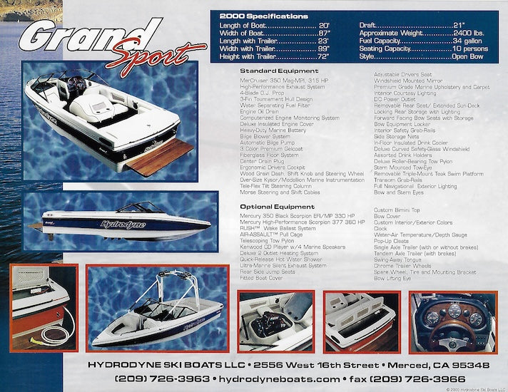 Hydrodyne Grand Sport Brochure