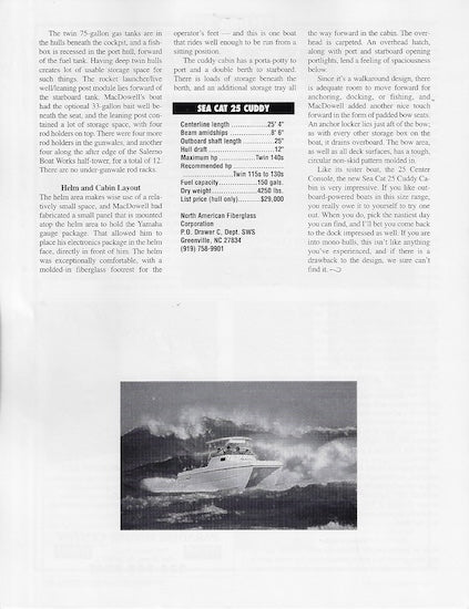 Sea Cat 1996 Brochure Package