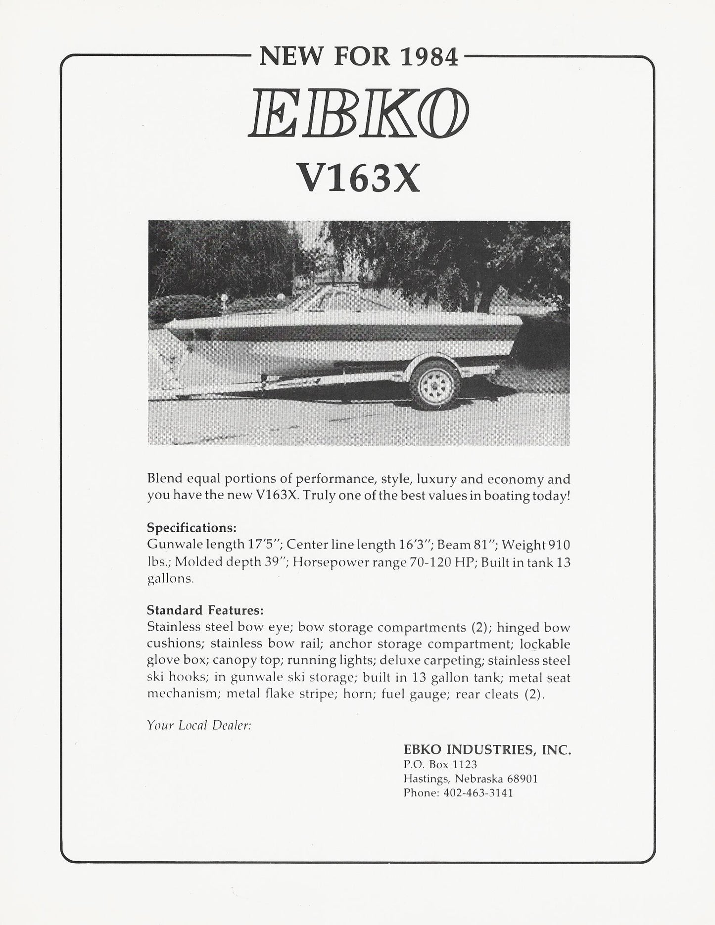 EBKO V163X Brochure