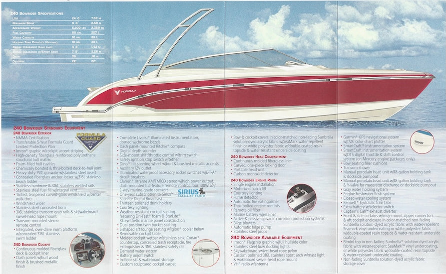 Formula 240 Bowrider Brochure