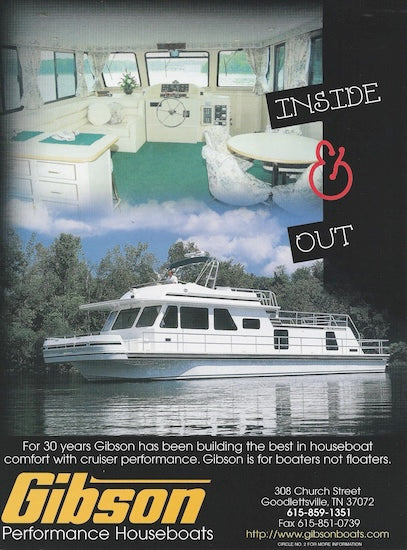 Gibson 5500 Houseboat Magazine Reprint Brochure