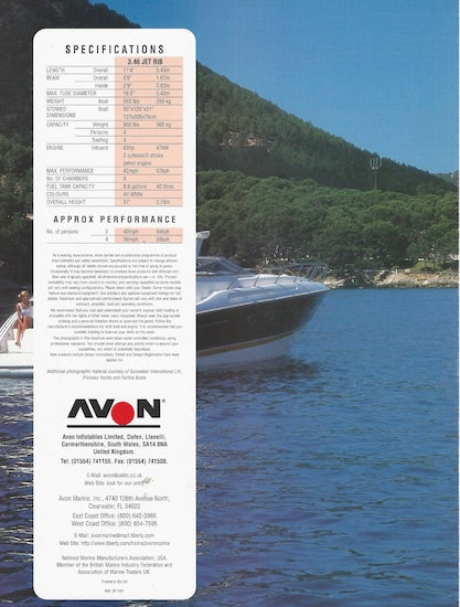 Avon 3.46 RIB Brochure