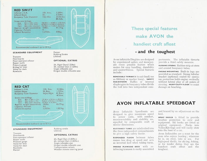 Avon 1966 Inflatables Brochure