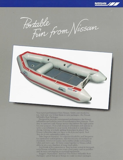 Nissan TRNX126 Inflatable Boat Brochure – SailInfo I boatbrochure.com