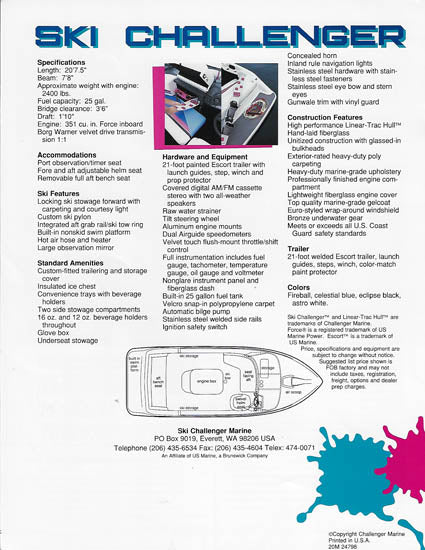 Bayliner Ski Challenger 2081 Brochure