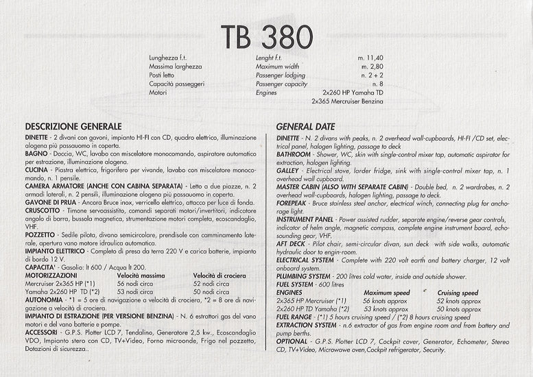 Tecnomar TB380 Brochure