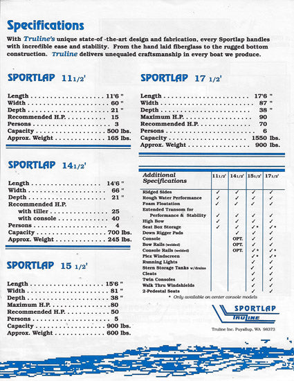 Truline Sportlap Brochure