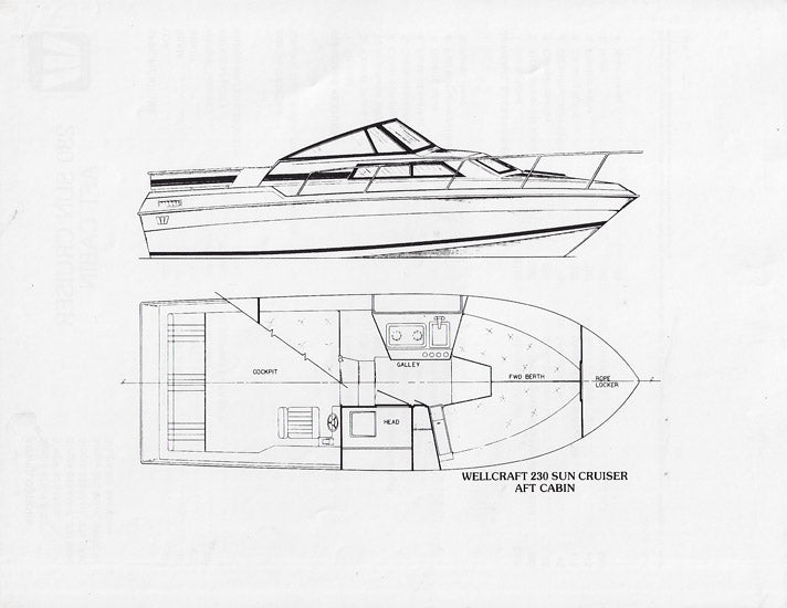 Wellcraft 230 Suncruiser Aft Cabin Specification Brochure