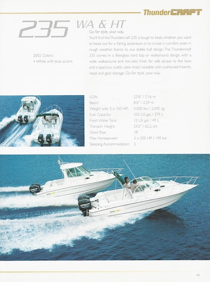 Doral 2002 Thundercraft Brochure