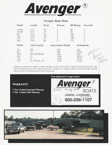 Avenger Brochure