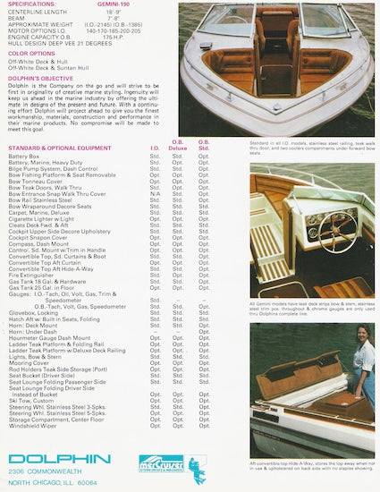 Dolphin Gemini 190 Brochure