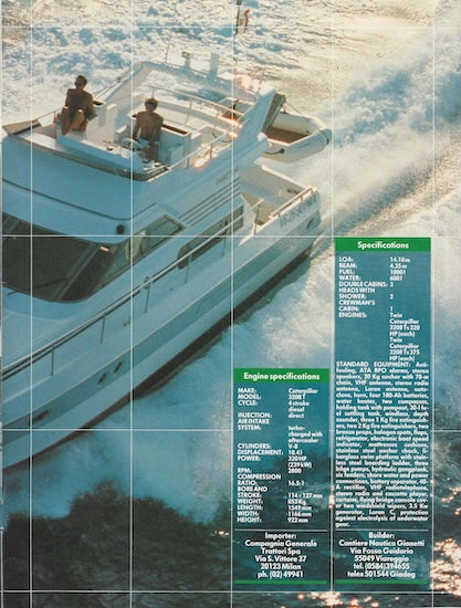 Gianetti 46 Moto Nautica Magazine Reprint Brochure
