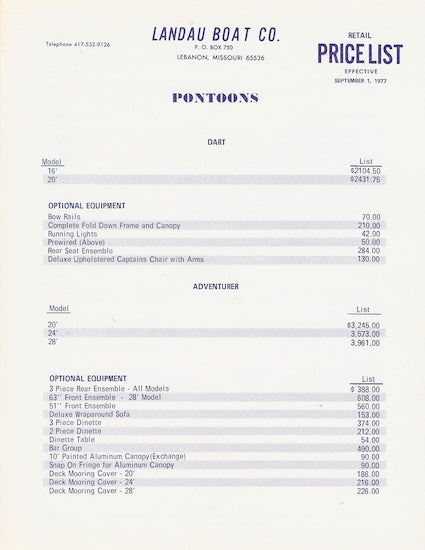 Landau 1978 Brochure