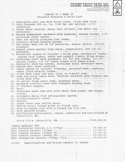 Crosby Canyon 30 / Hawk 29 Brochure