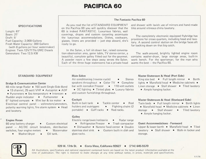 Pacifica 60 Brochure