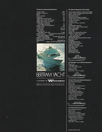 Bertram 28 Brochure