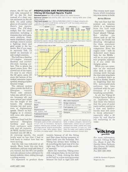 Viking 60 Cockpit Motor Yacht Magazine Reprint Brochure
