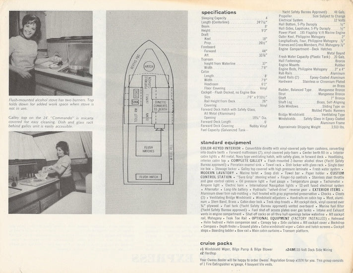 Owens Commando 24 Sea Skiff Express Specification Brochure