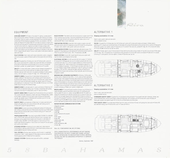 Riva Bahamas 58 Brochure