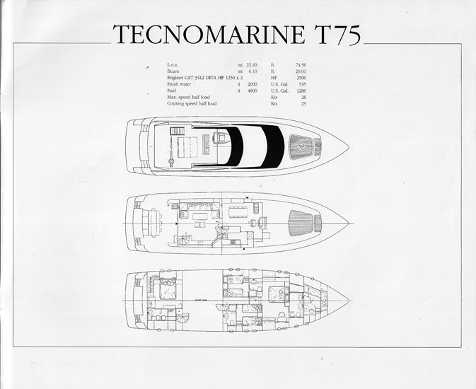 Tecnomarine T75 Motor Yacht Brochure