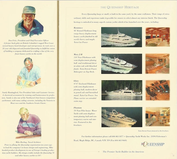 Queenship 70 Motor Yacht Brochure