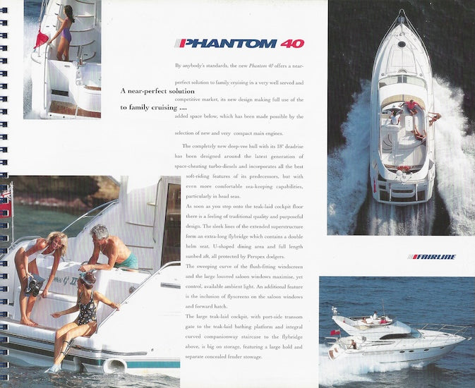 Fairline 1995 - 1996 Targa & Phantom Brochure