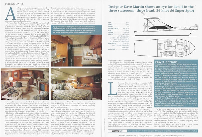 Ocean 56 Super Sport Yachting Magazine Reprint Brochure