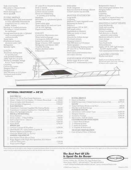 Ocean 60 Super Sport Brochure