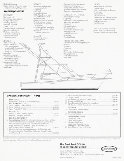 Ocean 40 Sport Fish Brochure