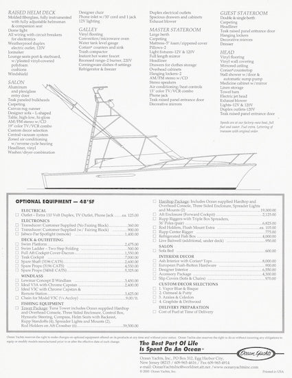 Ocean 48 Sport Fish Brochure
