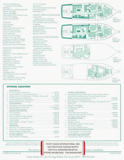 Ocean 53 Super Sport Brochure