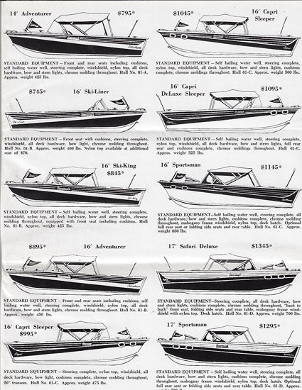 Sport Craft 1962 Brochure