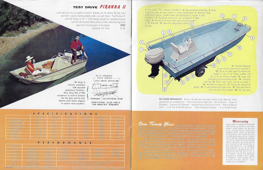 Kenner Ski Barge Brochure